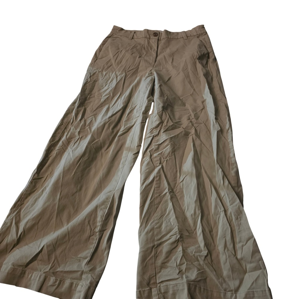 Old Navy Extra High-Rise Wide Leg Khaki Tan Trousers Pants Womens Size 12